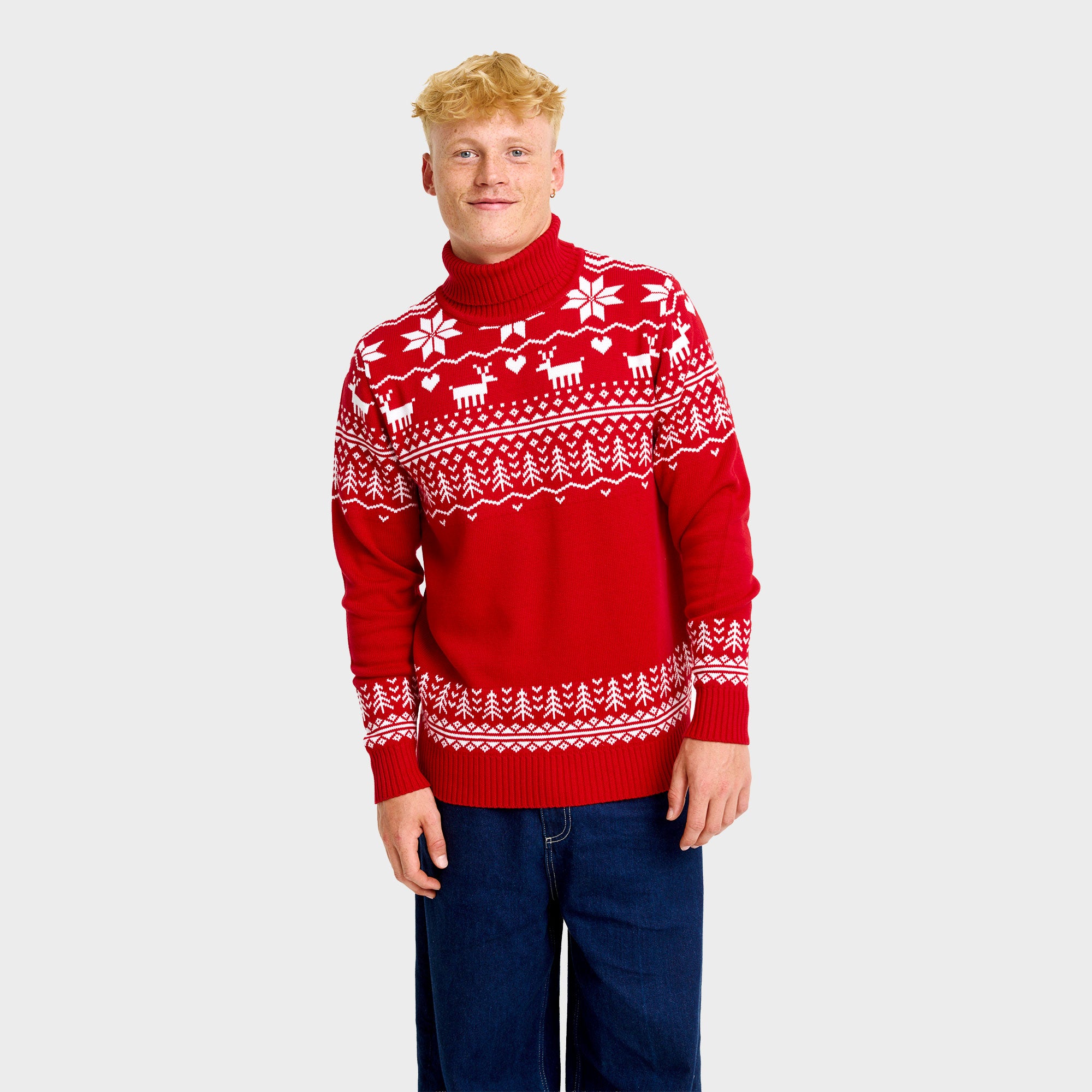 The greenlandish red turtleneck - Herre.